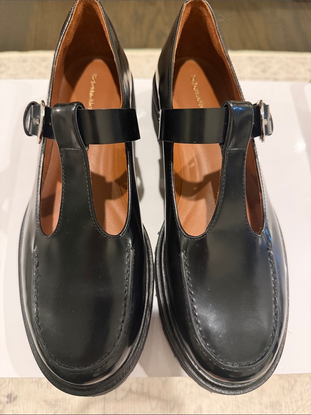 Reformation Black T-Strap Kids Dress Shoes